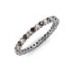 4 - Tiffany 2.00 mm Smoky Quartz and Diamond Eternity Band 