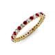 4 - Tiffany 2.00 mm Ruby and Diamond Eternity Band 