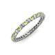 4 - Tiffany 2.00 mm Peridot and Diamond Eternity Band 