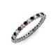 4 - Tiffany 2.00 mm Red Garnet and Diamond Eternity Band 