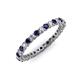 3 - Tiffany 2.00 mm Blue Sapphire and Diamond Eternity Band 