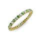 3 - Tiffany 2.00 mm Diamond and Green Garnet Eternity Band 
