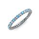 3 - Tiffany 2.00 mm Blue Topaz and Diamond Eternity Band 