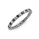 3 - Tiffany 2.00 mm Black and White Diamond Eternity Band 