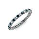 3 - Tiffany 2.00 mm London Blue Topaz and Diamond Eternity Band 