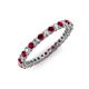 3 - Tiffany 2.00 mm Ruby and Diamond Eternity Band 