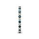 5 - Tiffany 2.00 mm Round Blue and White Diamond Eternity Band 