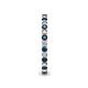 5 - Tiffany 2.00 mm Blue and White Diamond Eternity Band 