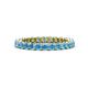 1 - Tiffany 2.40 mm Blue Topaz Eternity Band 