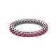2 - Tiffany 2.40 mm Rhodolite Garnet Eternity Band 