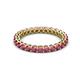2 - Tiffany 2.40 mm Rhodolite Garnet Eternity Band 