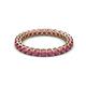 2 - Tiffany 2.40 mm Rhodolite Garnet Eternity Band 