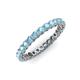 3 - Tiffany 2.40 mm Aquamarine Eternity Band 