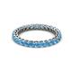 2 - Tiffany 2.40 mm Blue Topaz Eternity Band 