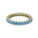 2 - Tiffany 2.40 mm Blue Topaz Eternity Band 