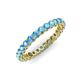 3 - Tiffany 2.40 mm Blue Topaz Eternity Band 