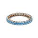 2 - Tiffany 2.40 mm Blue Topaz Eternity Band 