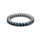 2 - Tiffany 2.40 mm Blue Diamond Eternity Band 