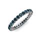 3 - Tiffany 2.40 mm Blue Diamond Eternity Band 