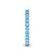 5 - Tiffany 2.40 mm Blue Topaz Eternity Band 