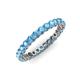 3 - Tiffany 2.40 mm Blue Topaz Eternity Band 