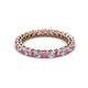 2 - Tiffany 2.40 mm Pink Sapphire and Diamond Eternity Band 