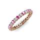 3 - Tiffany 2.40 mm Pink Sapphire and Diamond Eternity Band 