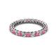 2 - Tiffany 2.40 mm Pink Tourmaline and Diamond Eternity Band 