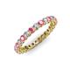 3 - Tiffany 2.40 mm Pink Tourmaline and Diamond Eternity Band 