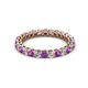 2 - Tiffany 2.40 mm Amethyst and Diamond Eternity Band 