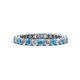 1 - Tiffany 2.40 mm Blue Topaz and Diamond Eternity Band 