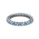2 - Tiffany 2.40 mm Blue Topaz and Diamond Eternity Band 