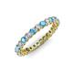 3 - Tiffany 2.40 mm Blue Topaz and Diamond Eternity Band 