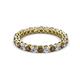 2 - Tiffany 2.40 mm Smoky Quartz and Diamond Eternity Band 