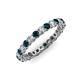 3 - Tiffany 2.40 mm London Blue Topaz and Diamond Eternity Band 