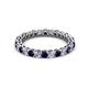 2 - Tiffany 2.40 mm Blue Sapphire and Diamond Eternity Band 