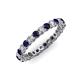 3 - Tiffany 2.40 mm Blue Sapphire and Diamond Eternity Band 