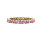 1 - Tiffany 2.40 mm Pink Tourmaline and Diamond Eternity Band 