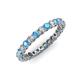3 - Tiffany 2.40 mm Blue Topaz and Diamond Eternity Band 