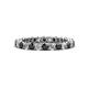 1 - Tiffany 2.40 mm Black and White Diamond Eternity Band 