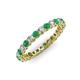 3 - Tiffany 2.40 mm Emerald and Diamond Eternity Band 