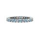 1 - Tiffany 2.40 mm Aquamarine and Diamond Eternity Band 