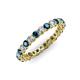 3 - Tiffany 2.40 mm Blue and White Diamond Eternity Band 