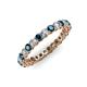 3 - Tiffany 2.40 mm Blue and White Diamond Eternity Band 