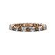 1 - Tiffany 2.40 mm Smoky Quartz and Diamond Eternity Band 