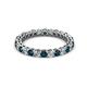 2 - Tiffany 2.40 mm London Blue Topaz and Diamond Eternity Band 