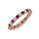 3 - Tiffany 2.40 mm Ruby and Diamond Eternity Band 