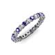 3 - Tiffany 2.40 mm Iolite and Diamond Eternity Band 