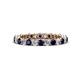 1 - Tiffany 2.40 mm Blue Sapphire and Diamond Eternity Band 