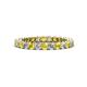 1 - Tiffany 2.40 mm Diamond and Yellow Sapphire Eternity Band 